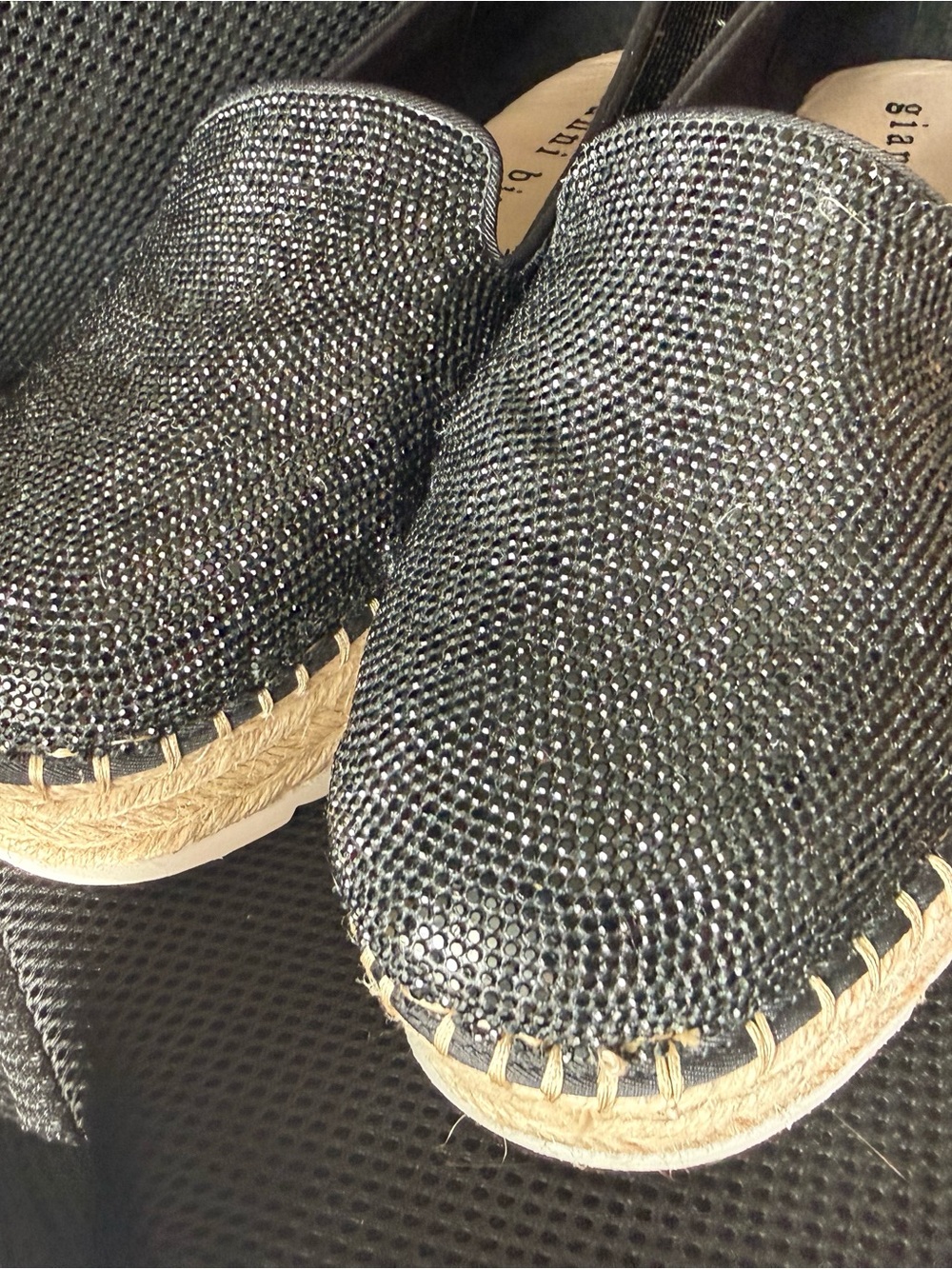 Gianni Bini Black Rhinestone slip ons 9.5 - Picture 5 of 6